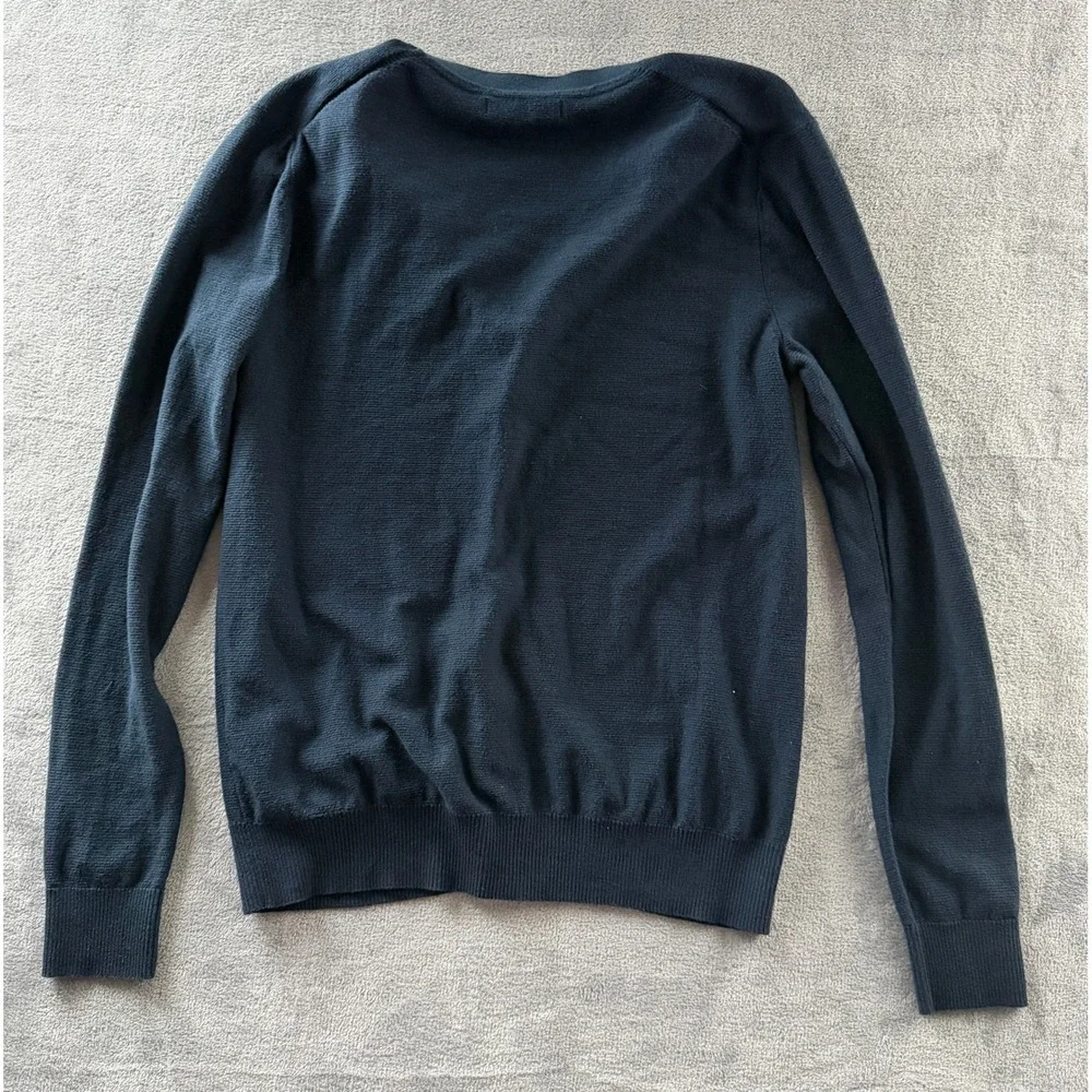 Banana Republic Mens Navy Blue V-Neck Button Front Cardigan Sweater Size M